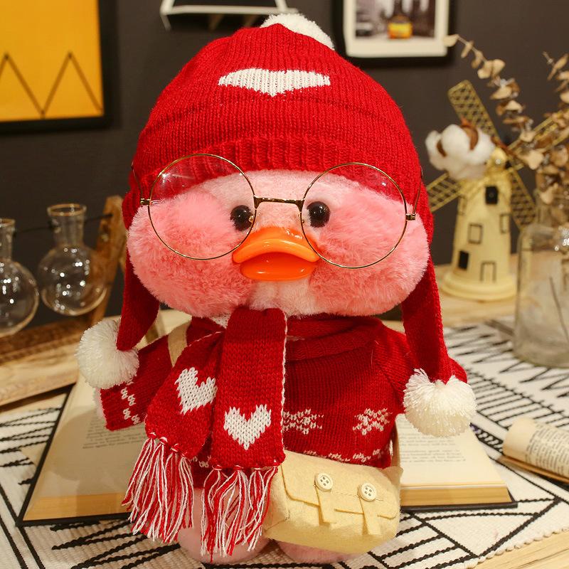 30cm Cute Lalafanfan Stuffed Soft Doll Plush Toy Kawaii Aminal Toys Girl Dressing Wearing Clothes Birthday Gifts