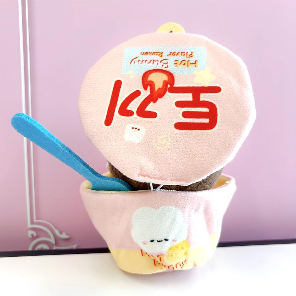 Cup Ramen-Shaped Plush Clothes for 10cm Plush Toys, Kigurumi Accessories, Otaku Activities, Doll Mascot, Kpopdoll Costume [Used]
