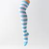Damen Overknee Socken mit Kreuzstreifen für Halloween, Weihnachten, Karneval, Tanz und Japanische Festivals