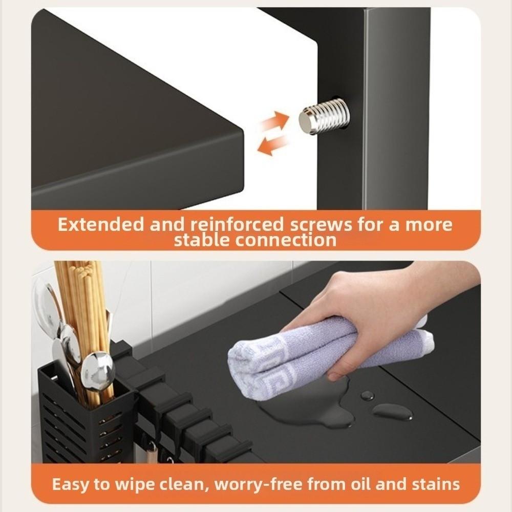 Retractable Microwave Stand Adjustable Oven Storage Shelf Minimalist Seasoning Shelf Household Use