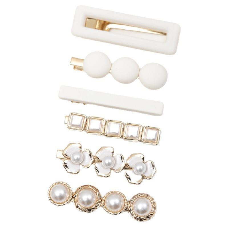 

Маленькая ароматная заколка для волос, женская челка, боковая заколка в виде утиного клюва, сетка, красная, сломанная, отделка волос, винтажный стиль, аксессуары для волос One Size белый