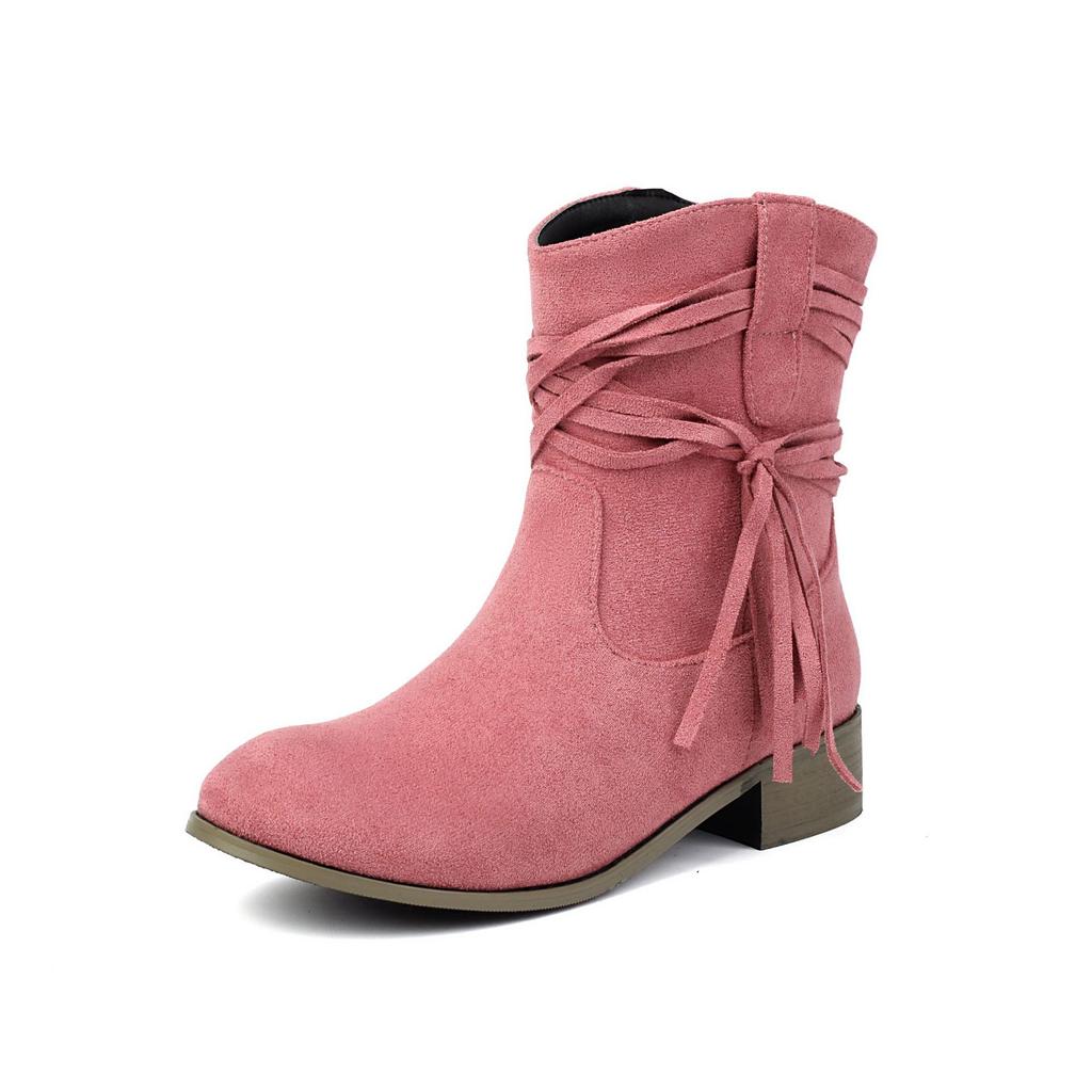 Women's Boots 2026 Autumn/Winter New Product Low Heel Suede Women's Casual Short Boots