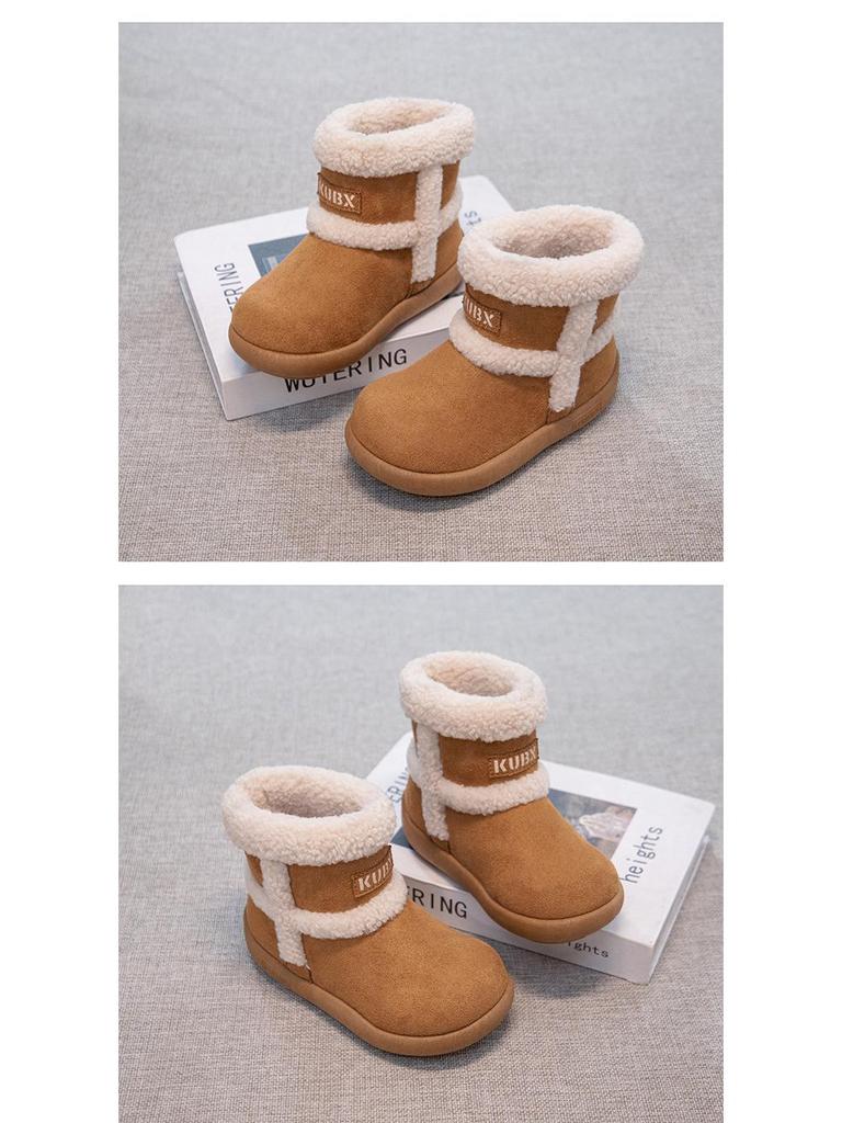 2025 Winter Children's Cotton Snow Boots - Warm, Comfortable, Fashionable, Plus Velvet, Medium & Large Sizes
