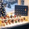 Collectible Holiday Figures Shih Tzu Advent Calendar, 24-Day Countdown Toy Set with Mini Dog Fun Educational Activity Figures, Christmas Tree Hanging