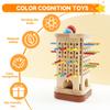 3in1 Interactive Montessori Board Game Colorful Wood Stick Dice Game Educational Fine Motor Skill Toy for Children Boy and Girls