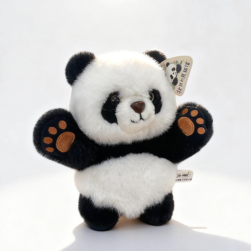 Cute Panda Plush Accessories Set: Embroidered Hat, Eye Mask, Hand Puppet, Neck Pillow - Cozy Winter Essentials for Women (8 Pieces)