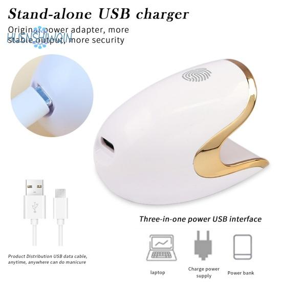 Portable Gel UV Nail Dryer - 3 LEDs, Soft Lighting, No Dazzling LED Nail Lamp for Quick Bake Dry Nail Polish