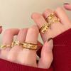 Get Rich Now! Birthday Gold Pony Ring Stacked Index Finger Ring Open Ring