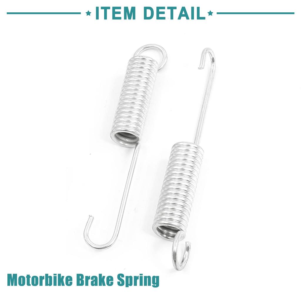 ACROPIX Handbrake Clutch Pedal Return Spring Motorcycle Repair Parts Universal Silver Tone 10pcs