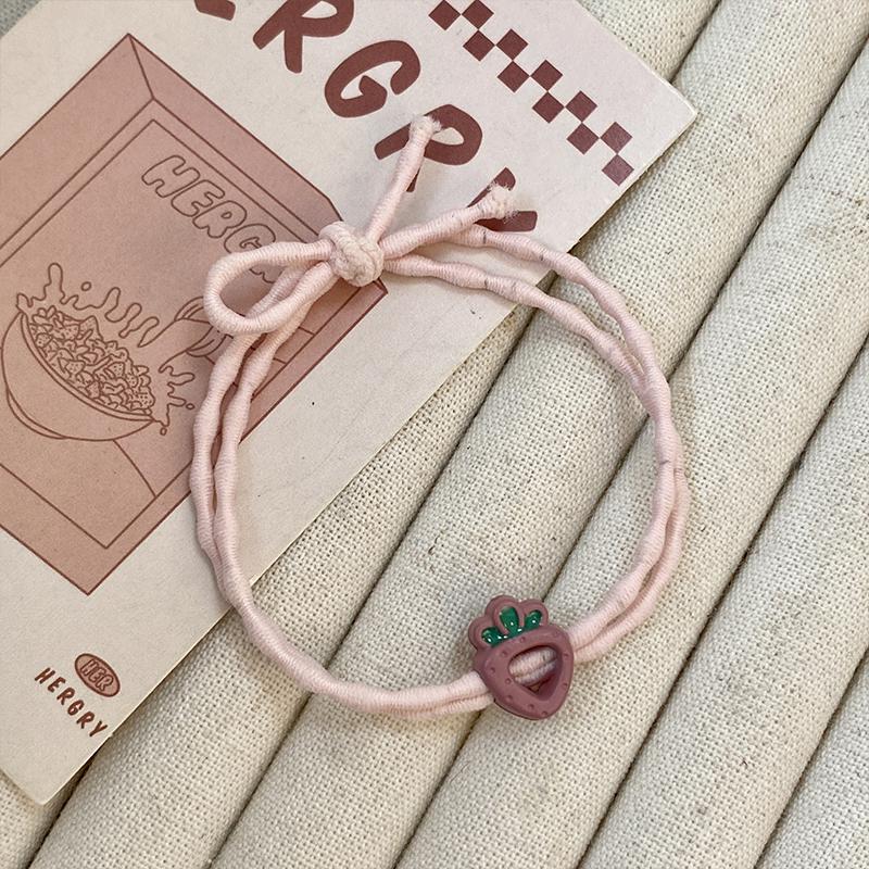 8pcs Women Hair Rope Bracelet Dual Use Small Rubber Band Headband Ponytail Headband Japanese Style Fresh Fruit Headband