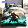 Action role-playing  Pattern Bedding Quilt Set Quilt Cover Pillowcase Home Decoration Birthday Gift (1 * duvet cover + 2 * pillowcase, without core)