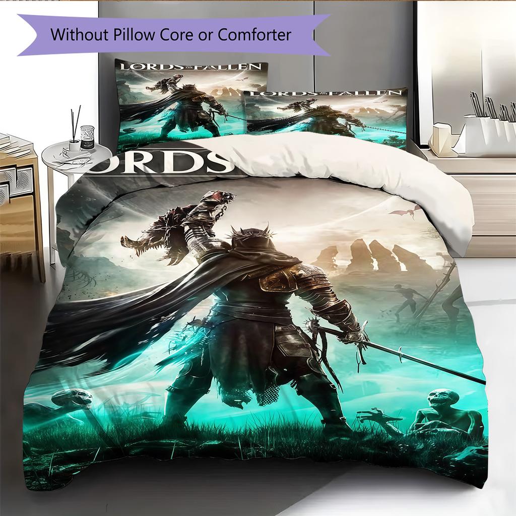 Action role-playing Pattern Bedding Quilt Set Quilt Cover Pillowcase Home Decoration Birthday Gift (1 * duvet cover + 2 * pillowcase, without core)
