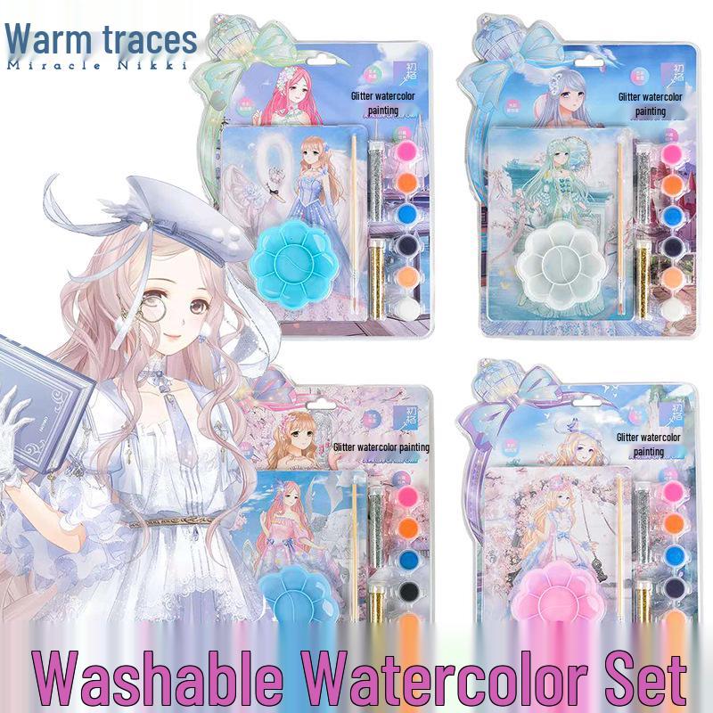 

Miracle Nikki Gold Powder Watercolor Set & Princess Painting Book for Students