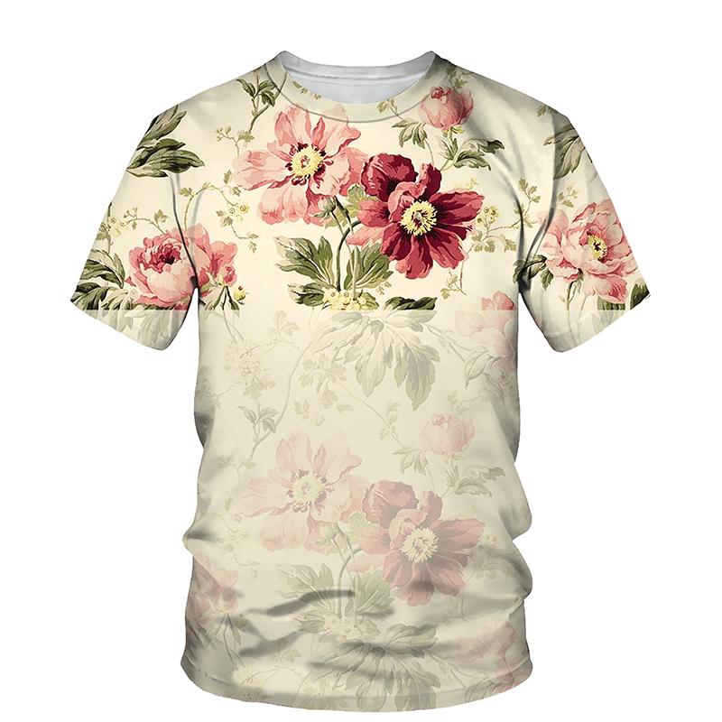Summer Design 04 on Floral Unisex Cut & Sew Tee - Vibrant Nature Inspired Design for All Occasions