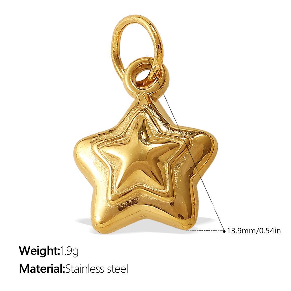 European and American creative gold mini DIY butterfly love pendant collection stainless steel plated 18K gold compact accessories