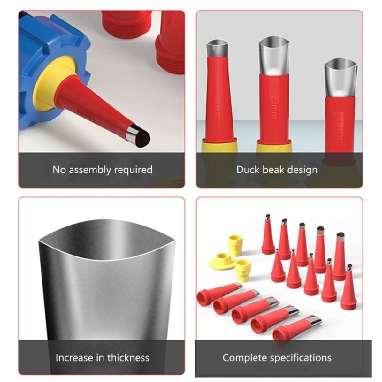 Complete Caulking Nozzle Tip Set 16Nozzles 6Bases AntiRust Tool For Perfect Kitchen Bathroom Wall Joint Finishing