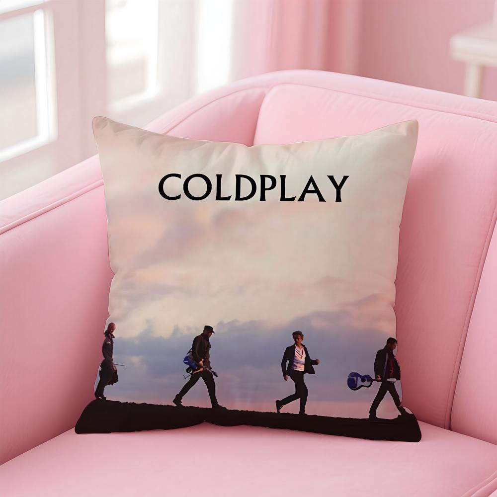 Sustainable Fashion Band CColdplay star Cushion Cover Linen Pillowcase Cover Soft Decor for Sofa Home Room