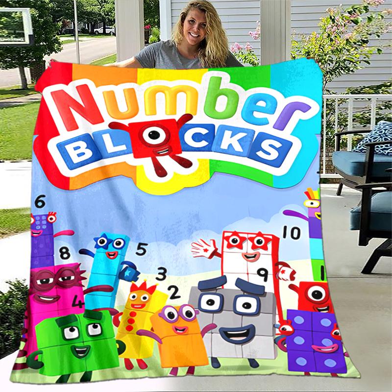 1pz Coperta Stampa Numberblocks, Coperta Leggera per Divano, Letto - Morbida e Calda, Regalo per Tutte le Stagioni come Natale, Halloween