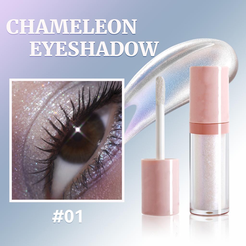 Chameleon Liquid Eyeshadow 4Ml Highly Pigmented Glitter Eyeshadow Multi Dimensional Shimmer Long Lasting Blendable Eye Makeup