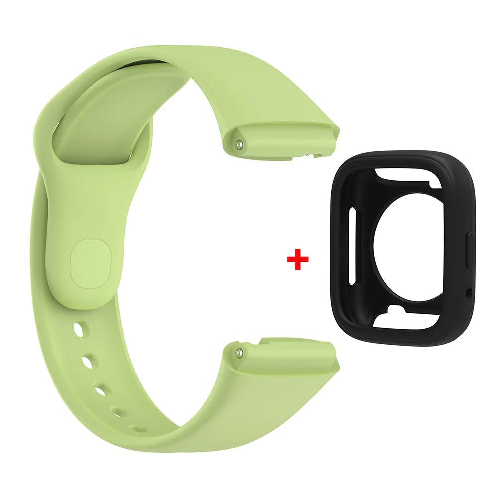 Silicone Strap For Redmi Watch 3 Active/Lite Bracelet Watchband + Protective Case Shell