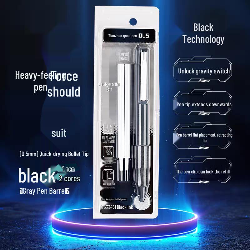 Universal Gravity Induction Quick-Dry Pen 0.5 - Student-Friendly, Drop-Resistant