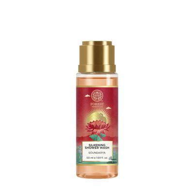 Forest Essentials Silkening Shower Wash Soundarya With 24K Gold | After Shower On Wet Skin | Keeps Skin Hydrated In Just 2 Mins | For Lightly Sce