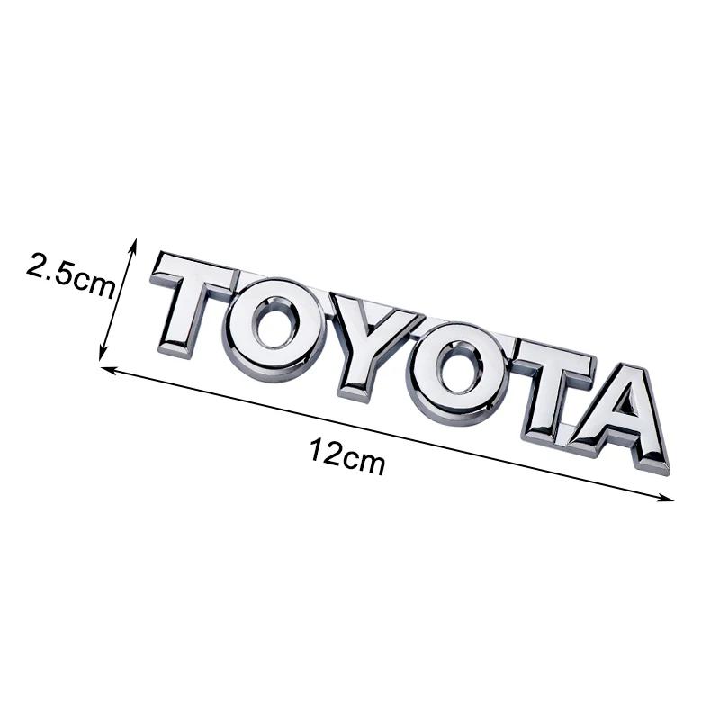 Metal Emblem Badge Car 3D Sticker Car Trunk Sticker For Toyota Corolla Yaris Chr Auris RAV4 Land Cruiser Camry Highlander Prado
