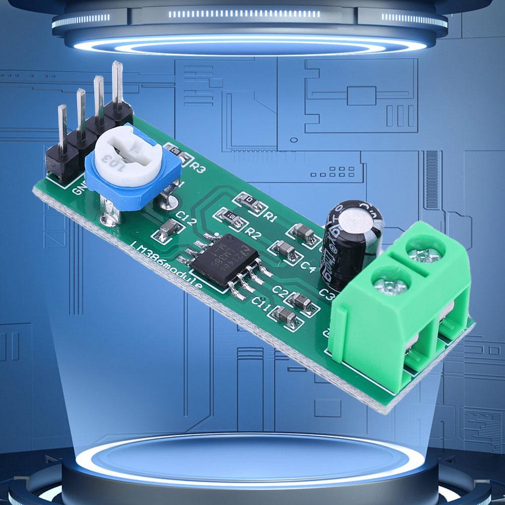 LM386 Digital Mono Amplifier Module 200 Times Gain Single Channel Amplifier Board 10K Adjustable for Speaker Electronic DIY Kit