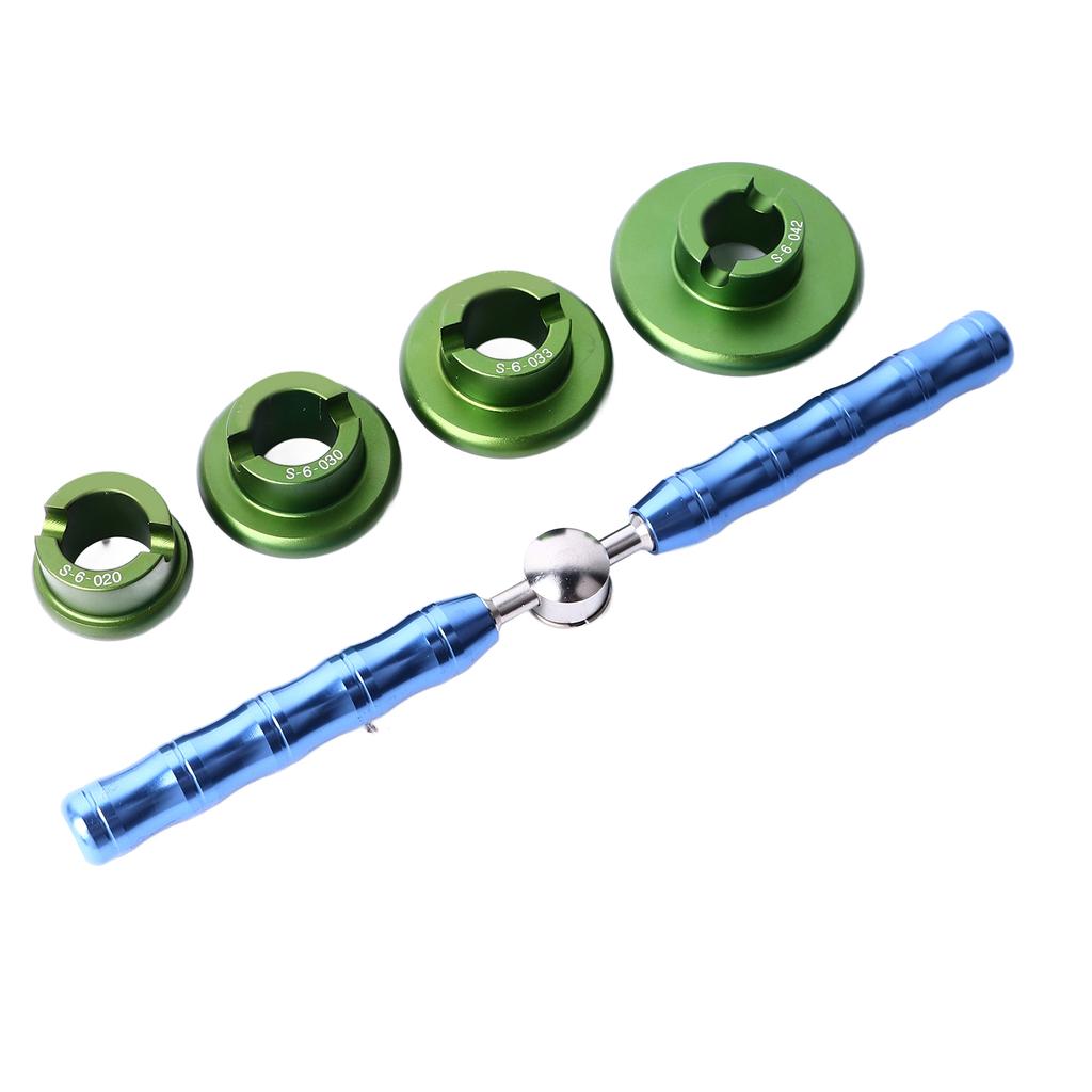 Otwieracz do dekli zegarków w stylu Oyster z 4 matrycami Metalowe narzędzie do zdejmowania dekli zegarków dla zegarmistrza