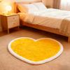 Dopamine Color Bedroom Decor Carpet Heart Shape Carpets for Living Room Thick Plush Bedside Floor Mat Fluffy Soft Cloakroom Rug