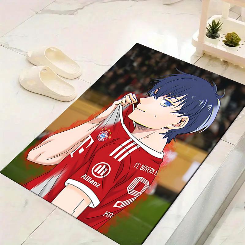 1pc Anime Soccer Player Celebration Rug, Office Carpet Indoor Outdoor Entrance Doormat, Non-Slip Soft And Comfortable, Living Room. Q714043