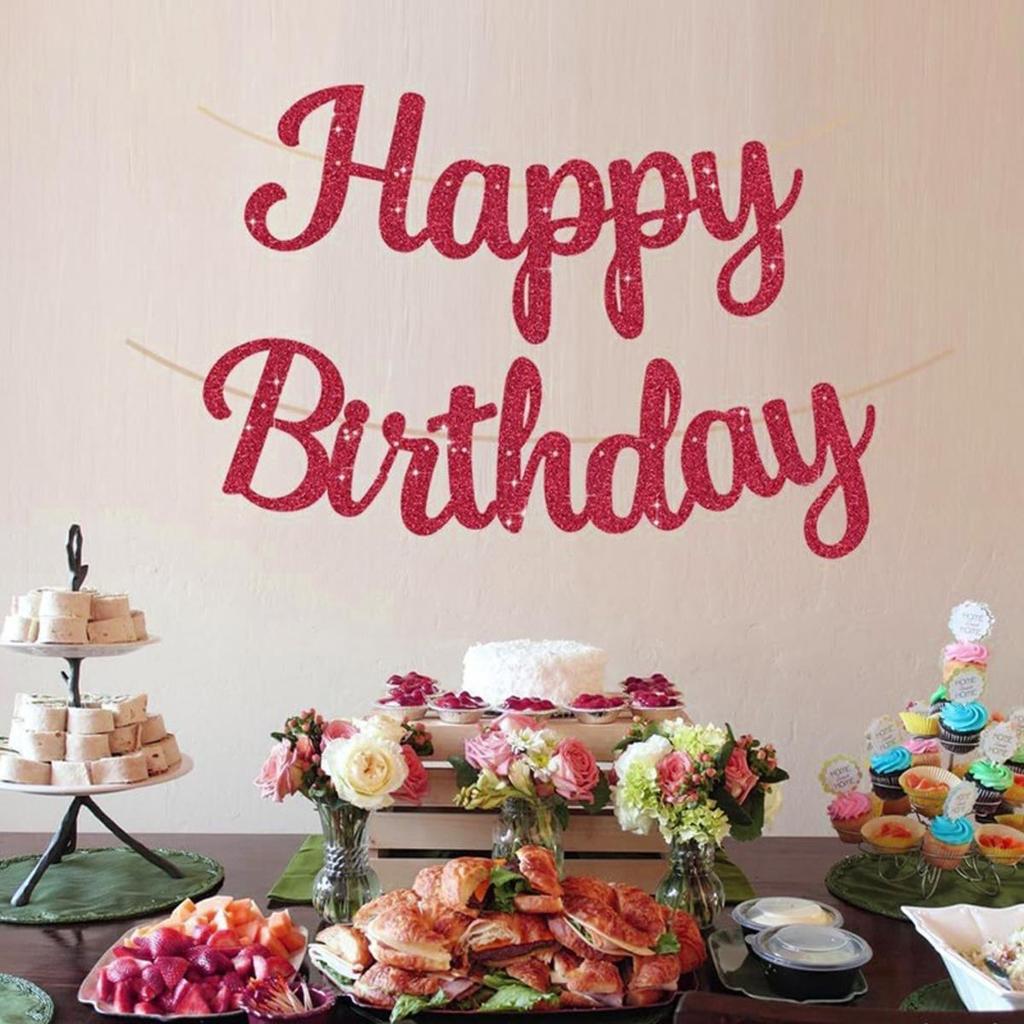Creative Birthday Flag Happy Birthday Party Decor Kids Adults Hanging Banner Photo Backdrop Wedding Decoration