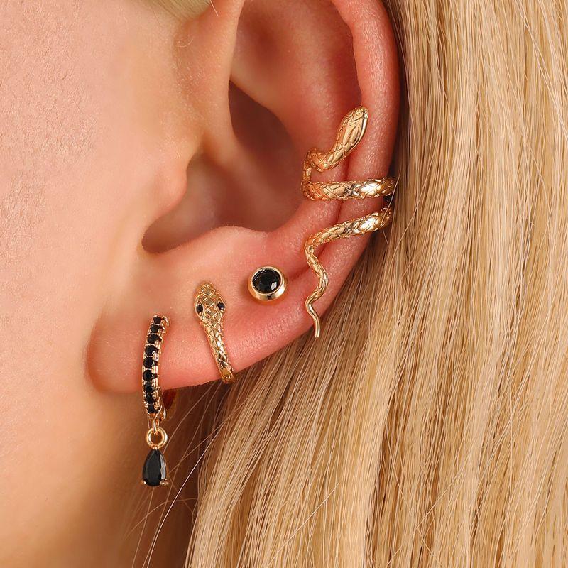 Fashion ins Star Moon Leaf Ear Bone Nail Ear Clip Ear Buckle Tassel Earrings Women's Fashion Overlapped Single Ear Suit Earrings
