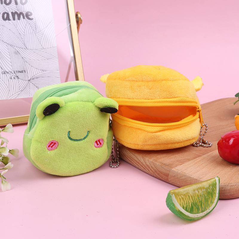 Coin Purse Cartoon Zipper Plush Three-Dimensional Coin Purse Wallet Key Holder