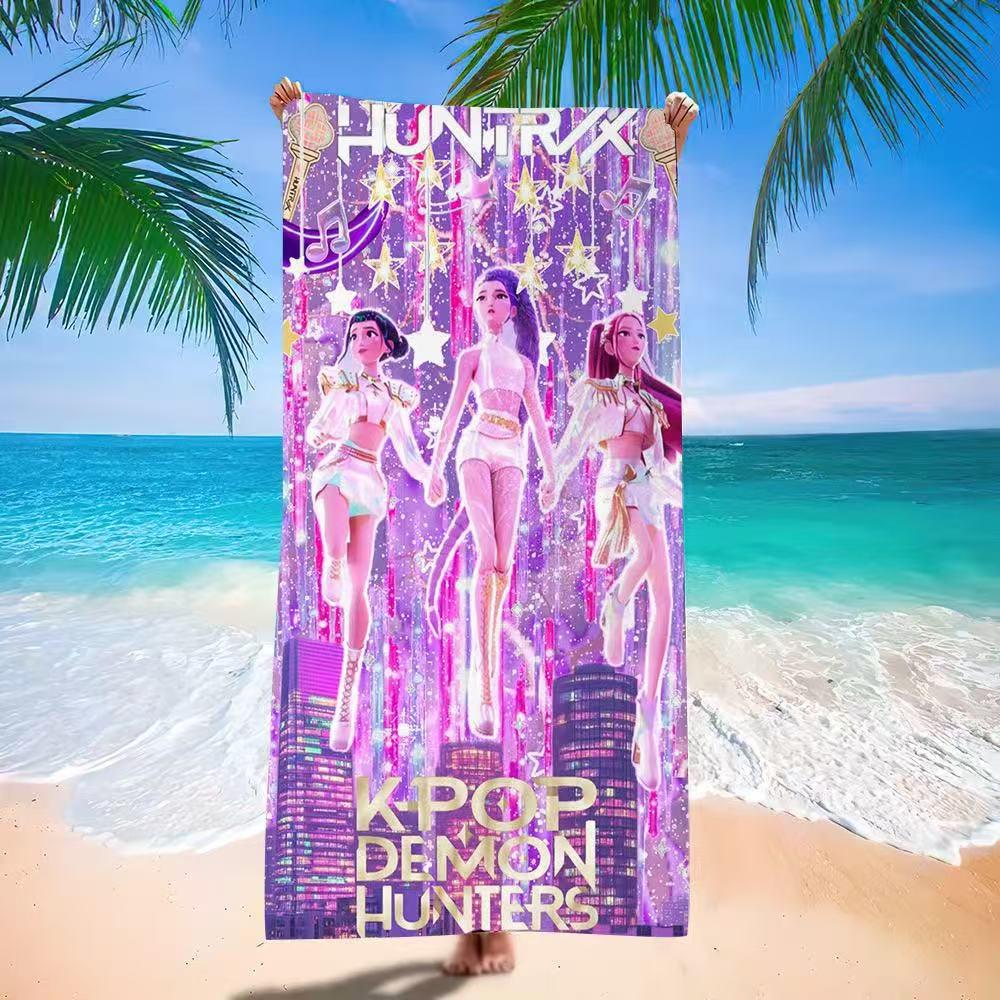 Demon Slayer Anime Stars Quick-Dry Ultra-Fine Fiber Beach Towel 70x140 cm
