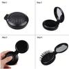 1pz Specchio da Viaggio Pieghevole Spazzola per Capelli Rotonda Pieghevole Tascabile Mini Pettine per Capelli Pettine Massaggianti per Capelli Compatto da Viaggio per Donne Ragazze