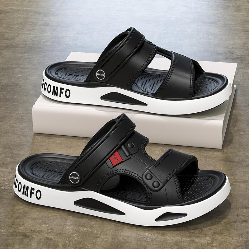 Fashion Summer Men's Slippers EVA Sandals Outdoor Light Slippers Platform Sole Casual Men Beach Shoes Non-slip Open-toe Male Sandals New