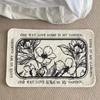 French Style Retro Floor Mat Non Slip Soft Area Rug For Bathroom Bedroom Living Room Home Decor