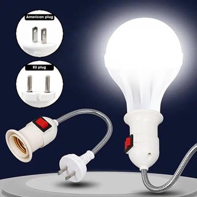 E27-Sockel-Lampenfassung, Lampenfassung mit Schalter, EU-US-UK-Stecker, Lampenfassung, energiesparende LED-Tischlampe, LED-Sockel, Lampensockel