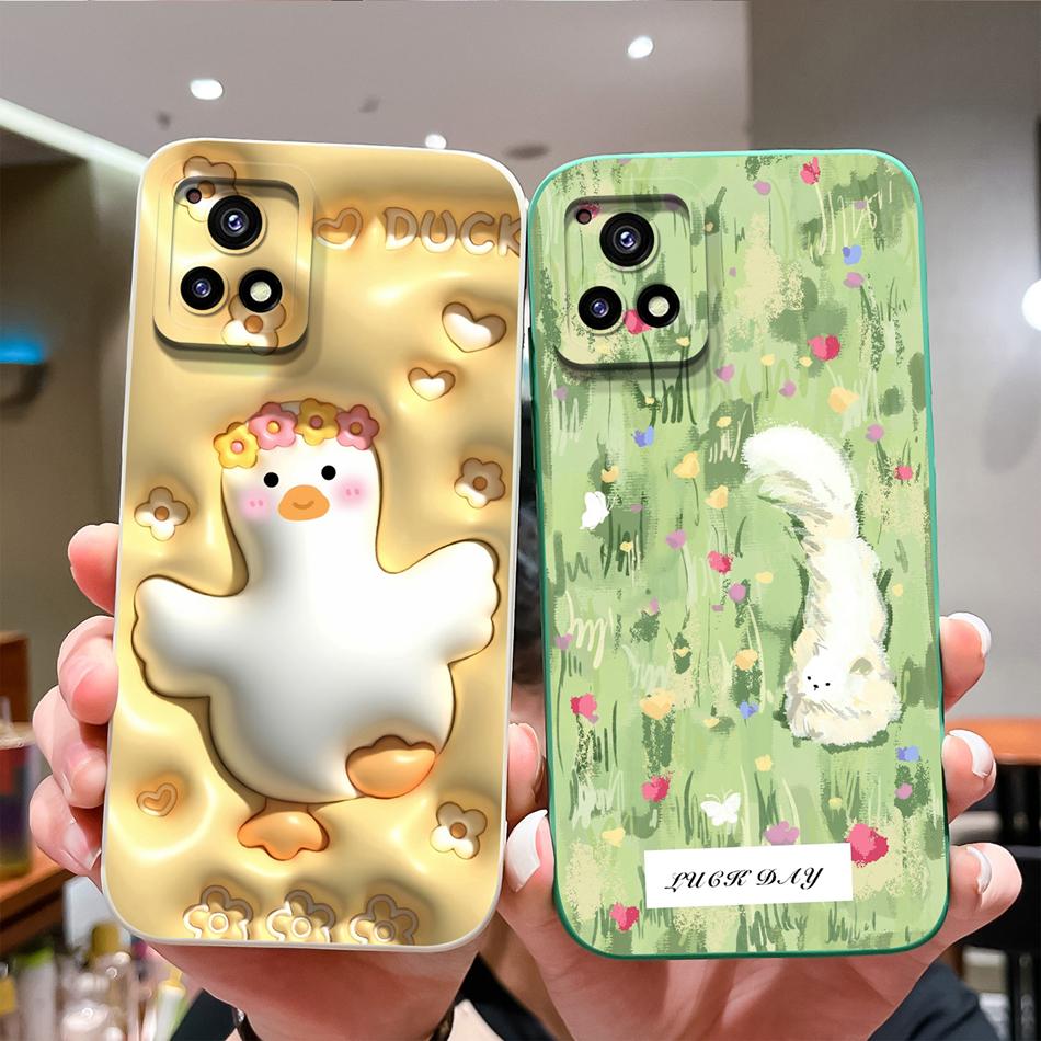For Vivo Y72 Y72S Y52S Y54S Phone Case Stylish Design Soft Liquid Silicone Back Cover For Vivo Y 72 Y 52S Y 54S Shockproof Funda