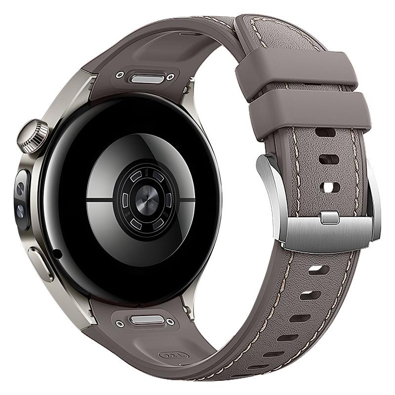 Bracelet composite cuir et silicone pour Huawei Watch 5 46mm