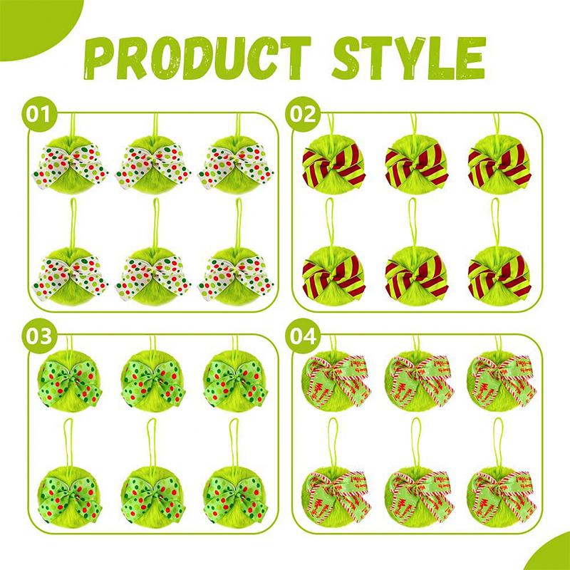 1PC/6PC Bowknot Pom Pom Party Decor Hanging Pendants Gift Faux Fur Soft Hanging Decorations Home Multiple Options Available