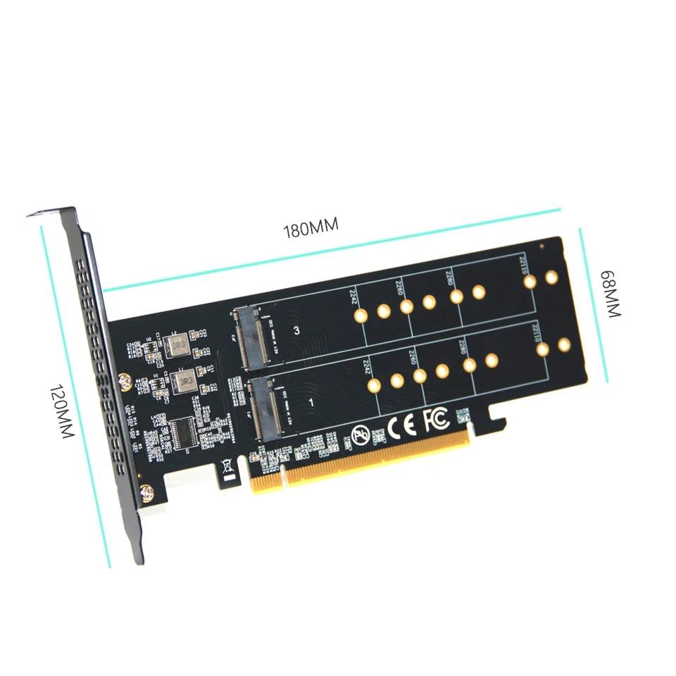 PCIe To M2 NVME Adapter Card PCI-E 4.0 X8 X16 NVME M Key SSD Converter M.2 PCI Expansion Card For 2230 2242 2260 2280