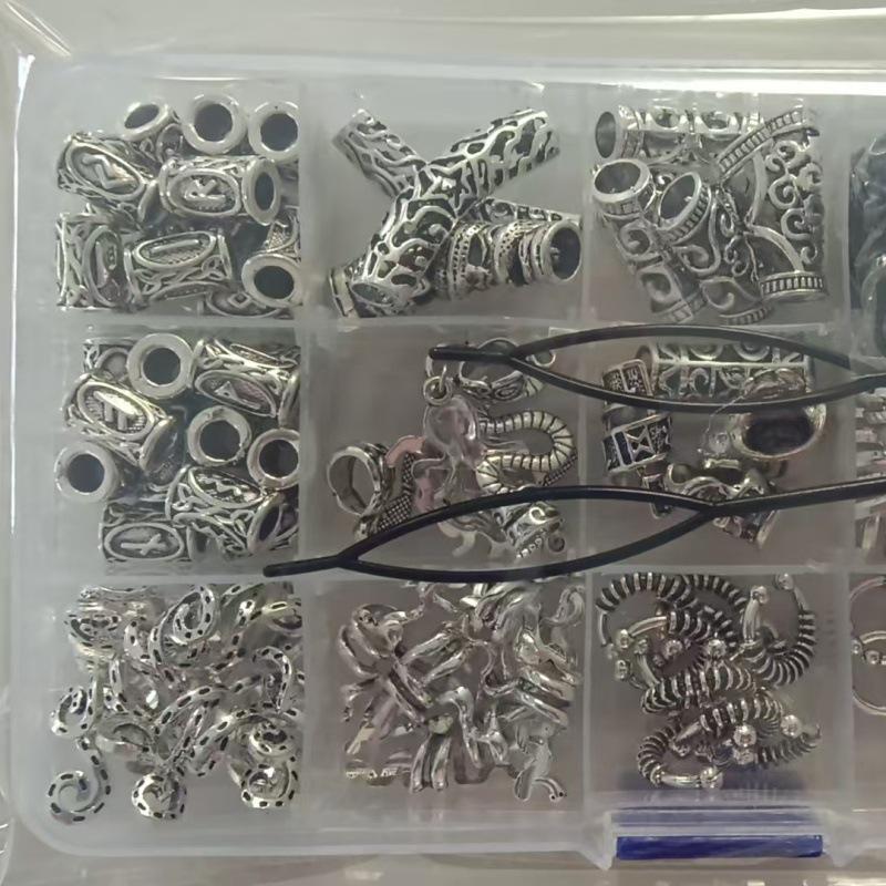 

Аксессуары для волос и бороды из алюминия ручной работы для длинных волос