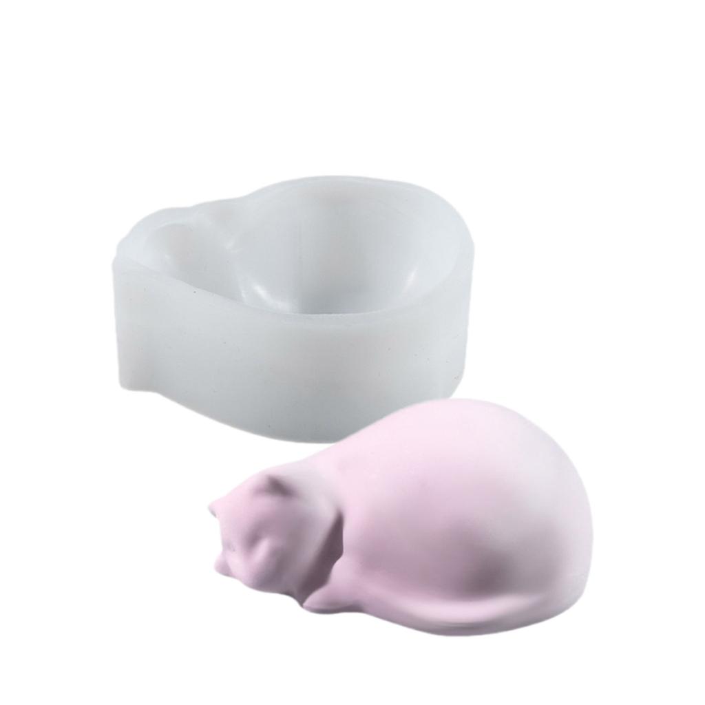 Cats Shape Silicone Pen Holder Molds Desk Pen Stand Molds Sleeping Cats Desk Accessory Crafting Molds Pen Holder Moulds