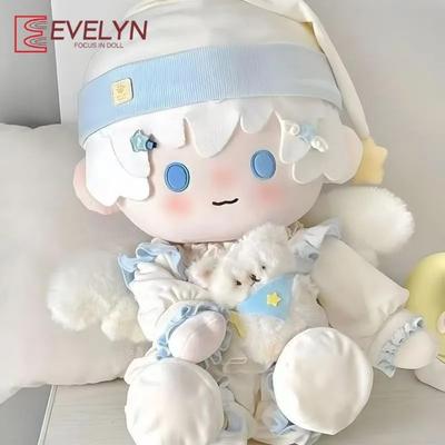 Evelyn No Attribute 40cm Cotton Dolls Accessories  Doll Clothing Action Dress-up Puppet Sleepy Printed Pajamas Replacement