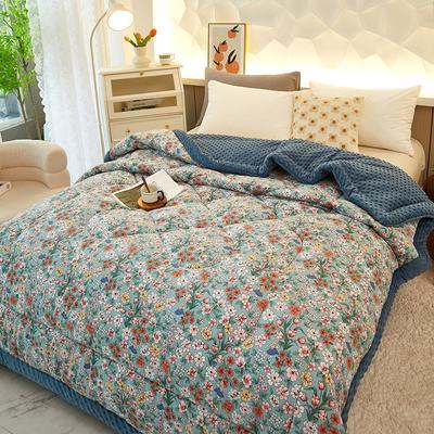 Doudou Velvet Baby Quilt Soybean Children's Blanket Printed Cotton Autumn and Winter Home Thicken Warm Quilts