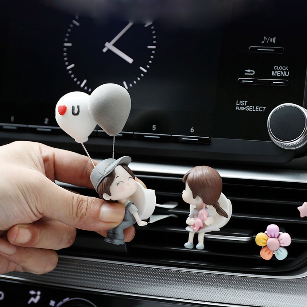 

Outlet Aroma Diffuser Lovely Couple Aromatherapy Clip Air Outlet Car Air Freshener Perfume Clip