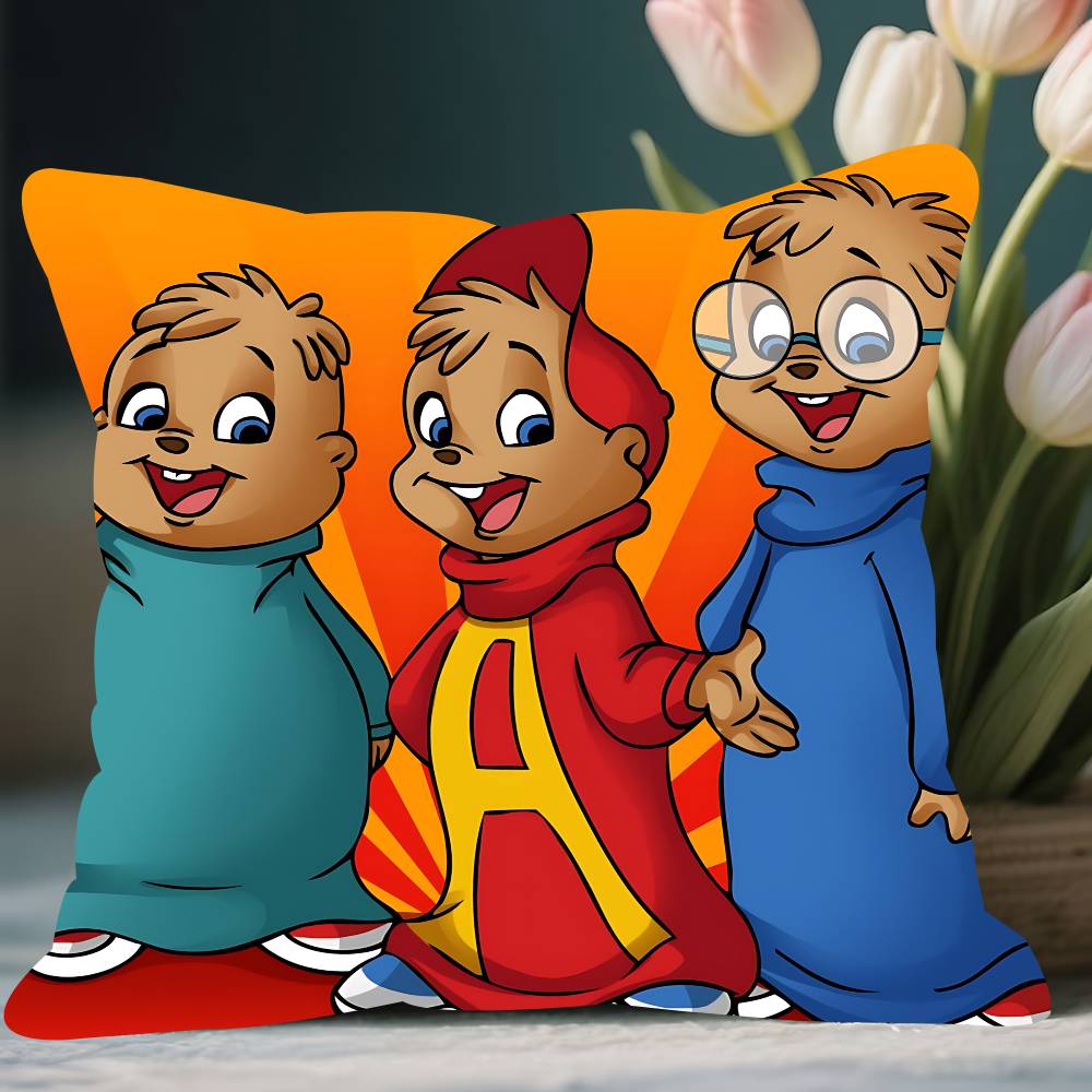 А-Элвин И Т-Бурундук-с Наволочка Съемная Моющаяся Наволочка – Всесезонный Мягкий Лен 18x18Inch