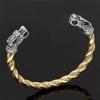 Vintage Viking Cuff Bracelet for Men Stainless Steel Nordic Norse Dragon Bangle Gold Plated Jewelry Bangles Pulseras